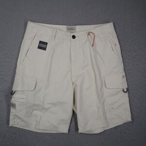 Quiksilver Waterman Collection Men Cargo Shorts 32 Cream AQMWS03043 Ripstop
